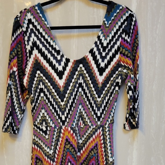 Papillon 3/4 sleeve A line dress Med - Picture 6 of 7